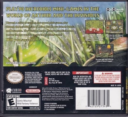 Arthur and the Invisibles The Game - (USA Version) Nintendo DS (A Grade) (Used)